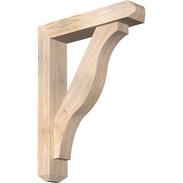 Ekena Millwork Funston Craftsman Smooth Bracket w/ Offset Brace, Douglas Fir, 5 1/2"W x 26"D x 34"H BKT0604X26X34FST04SDF - main